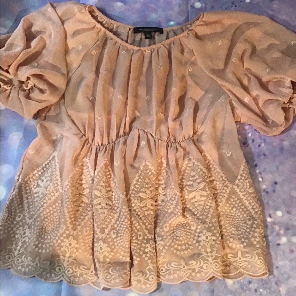 Women’s size medium Marc New York short sleeve top with attached camisole